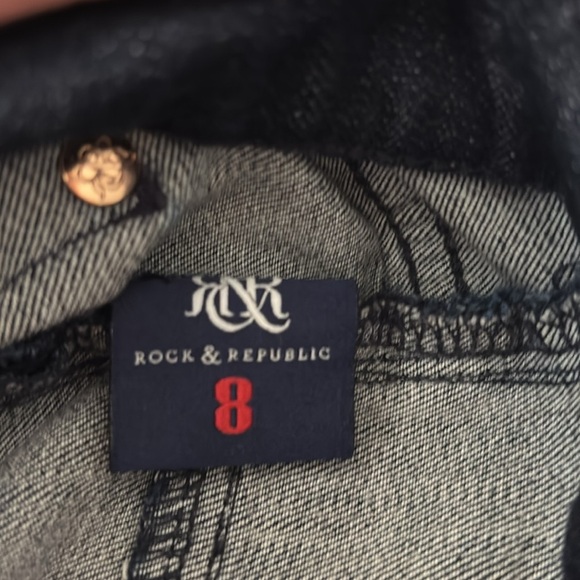 Rock & Republic Kashmiere  Denim Jean 8 Stretch Dark Skinny Slimming - Picture 3 of 8